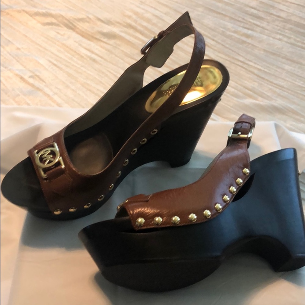 Michael Kors open toe platform sandals